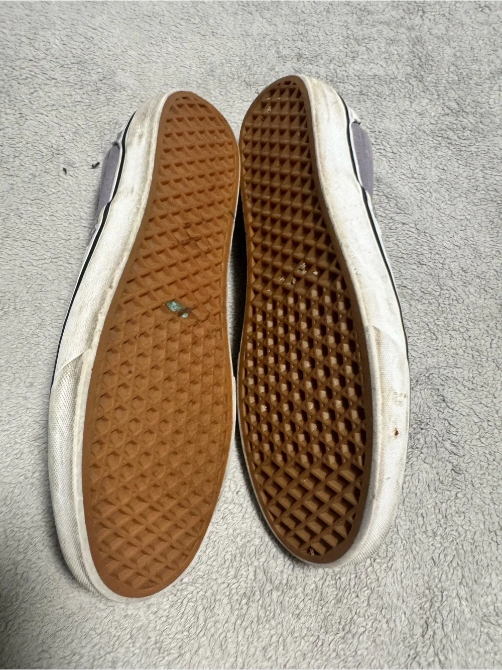Vans Men’s Slip-On Checkerboard Sneakers - Gray and White